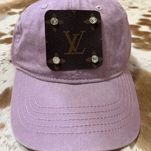 Purple/Lilac Designer Cap with Logo Accent Baseball Hat
